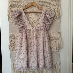 Storia Babydoll Once Upon A Love Chiffon Mini Dress